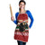 Chimpanzee Christmas Apron Chimpanzee Wearing Santa Hat - Red Green Snowflake - Wonder Print Shop