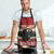 Chimpanzee Christmas Apron Chimpanzee Wearing Santa Hat - Red Green Snowflake - Wonder Print Shop