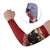 Chimpanzee Christmas Arm Sleeves Chimpanzee Wearing Santa Hat - Red Green Snowflake - Wonder Print Shop