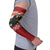 Chimpanzee Christmas Arm Sleeves Chimpanzee Wearing Santa Hat - Red Green Snowflake - Wonder Print Shop