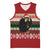 Chimpanzee Christmas Basketball Jersey Chimpanzee Wearing Santa Hat - Red Green Snowflake - Wonder Print Shop