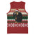 Chimpanzee Christmas Basketball Jersey Chimpanzee Wearing Santa Hat - Red Green Snowflake - Wonder Print Shop