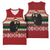 Chimpanzee Christmas Basketball Jersey Chimpanzee Wearing Santa Hat - Red Green Snowflake - Wonder Print Shop