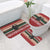 Chimpanzee Christmas Bathroom Set Chimpanzee Wearing Santa Hat - Red Green Snowflake - Wonder Print Shop