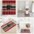 Chimpanzee Christmas Bathroom Set Chimpanzee Wearing Santa Hat - Red Green Snowflake - Wonder Print Shop