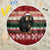 Chimpanzee Christmas Beach Blanket Chimpanzee Wearing Santa Hat - Red Green Snowflake - Wonder Print Shop