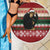 Chimpanzee Christmas Beach Blanket Chimpanzee Wearing Santa Hat - Red Green Snowflake - Wonder Print Shop