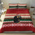 Chimpanzee Christmas Bedding Set Chimpanzee Wearing Santa Hat - Red Green Snowflake - Wonder Print Shop