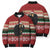 Chimpanzee Christmas Bomber Puffer Jacket Chimpanzee Wearing Santa Hat - Red Green Snowflake - Wonder Print Shop