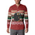 Chimpanzee Christmas Button Sweatshirt Chimpanzee Wearing Santa Hat - Red Green Snowflake - Wonder Print Shop