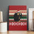 Chimpanzee Christmas Canvas Wall Art Chimpanzee Wearing Santa Hat - Red Green Snowflake - Wonder Print Shop