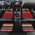 Chimpanzee Christmas Car Mats Chimpanzee Wearing Santa Hat - Red Green Snowflake - Wonder Print Shop