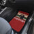 Chimpanzee Christmas Car Mats Chimpanzee Wearing Santa Hat - Red Green Snowflake - Wonder Print Shop