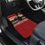 Chimpanzee Christmas Car Mats Chimpanzee Wearing Santa Hat - Red Green Snowflake - Wonder Print Shop