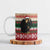 Chimpanzee Christmas Ceramic Mug Chimpanzee Wearing Santa Hat - Red Green Snowflake - Wonder Print Shop