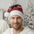 Chimpanzee Christmas Santa Hat Chimpanzee Wearing Santa Hat - Red Green Snowflake - Wonder Print Shop