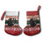 Chimpanzee Christmas Stocking Chimpanzee Wearing Santa Hat - Red Green Snowflake - Wonder Print Shop