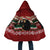 Chimpanzee Christmas Cloak Chimpanzee Wearing Santa Hat - Red Green Snowflake - Wonder Print Shop