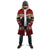 Chimpanzee Christmas Cloak Chimpanzee Wearing Santa Hat - Red Green Snowflake - Wonder Print Shop