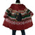 Chimpanzee Christmas Cloak Chimpanzee Wearing Santa Hat - Red Green Snowflake - Wonder Print Shop