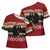 Chimpanzee Christmas Cross Shoulder Shirt Chimpanzee Wearing Santa Hat - Red Green Snowflake - Wonder Print Shop
