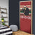 Chimpanzee Christmas Door Cover Chimpanzee Wearing Santa Hat - Red Green Snowflake - Wonder Print Shop