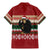 Chimpanzee Christmas Family Matching Mermaid Dress and Hawaiian Shirt Chimpanzee Wearing Santa Hat - Red Green Snowflake - Wonder Print Shop