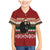 Chimpanzee Christmas Family Matching Mermaid Dress and Hawaiian Shirt Chimpanzee Wearing Santa Hat - Red Green Snowflake - Wonder Print Shop