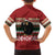 Chimpanzee Christmas Family Matching Off Shoulder Short Dress and Hawaiian Shirt Chimpanzee Wearing Santa Hat - Red Green Snowflake - Wonder Print Shop