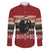 Chimpanzee Christmas Family Matching Puletasi and Hawaiian Shirt Chimpanzee Wearing Santa Hat - Red Green Snowflake - Wonder Print Shop