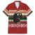 Chimpanzee Christmas Family Matching Tank Maxi Dress and Hawaiian Shirt Chimpanzee Wearing Santa Hat - Red Green Snowflake - Wonder Print Shop