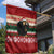 Chimpanzee Christmas Garden Flag Chimpanzee Wearing Santa Hat - Red Green Snowflake - Wonder Print Shop