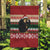 Chimpanzee Christmas Garden Flag Chimpanzee Wearing Santa Hat - Red Green Snowflake - Wonder Print Shop