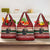 Chimpanzee Christmas Grocery Bag Chimpanzee Wearing Santa Hat - Red Green Snowflake - Wonder Print Shop