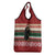 Chimpanzee Christmas Grocery Bag Chimpanzee Wearing Santa Hat - Red Green Snowflake - Wonder Print Shop