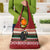 Chimpanzee Christmas Grocery Bag Chimpanzee Wearing Santa Hat - Red Green Snowflake - Wonder Print Shop