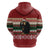 Chimpanzee Christmas Hoodie Chimpanzee Wearing Santa Hat - Red Green Snowflake - Wonder Print Shop