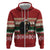 Chimpanzee Christmas Hoodie Chimpanzee Wearing Santa Hat - Red Green Snowflake - Wonder Print Shop