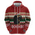 Chimpanzee Christmas Hoodie Chimpanzee Wearing Santa Hat - Red Green Snowflake - Wonder Print Shop