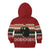 Chimpanzee Christmas Kid Hoodie Chimpanzee Wearing Santa Hat - Red Green Snowflake - Wonder Print Shop