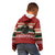 Chimpanzee Christmas Kid Hoodie Chimpanzee Wearing Santa Hat - Red Green Snowflake - Wonder Print Shop
