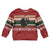 Chimpanzee Christmas Kid Ugly Christmas Sweater Chimpanzee Wearing Santa Hat - Red Green Snowflake - Wonder Print Shop