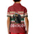 Chimpanzee Christmas Kid Polo Shirt Chimpanzee Wearing Santa Hat - Red Green Snowflake - Wonder Print Shop