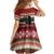 Chimpanzee Christmas Kid Short Sleeve Dress Chimpanzee Wearing Santa Hat - Red Green Snowflake - Wonder Print Shop