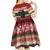 Chimpanzee Christmas Kid Short Sleeve Dress Chimpanzee Wearing Santa Hat - Red Green Snowflake - Wonder Print Shop