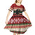 Chimpanzee Christmas Kid Short Sleeve Dress Chimpanzee Wearing Santa Hat - Red Green Snowflake - Wonder Print Shop