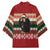 Chimpanzee Christmas Kimono Chimpanzee Wearing Santa Hat - Red Green Snowflake - Wonder Print Shop
