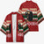 Chimpanzee Christmas Kimono Chimpanzee Wearing Santa Hat - Red Green Snowflake - Wonder Print Shop