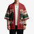 Chimpanzee Christmas Kimono Chimpanzee Wearing Santa Hat - Red Green Snowflake - Wonder Print Shop
