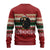 Chimpanzee Christmas Ugly Christmas Sweater Chimpanzee Wearing Santa Hat - Red Green Snowflake - Wonder Print Shop